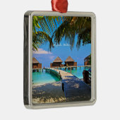 Veligandu, Maldiven tropische scène, Metalen Ornament (Rechts)