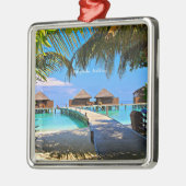 Veligandu, Maldiven tropische scène, Metalen Ornament (Links)