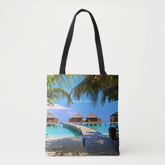 Veligandu, Malediven tropisch landschap Tote Bag (Voorkant)