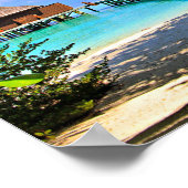 Veligandu, tropische scène op de Malediven Poster (Hoek)