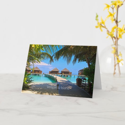 Veligardu Island, Maldiven Kaart (Gele Bloem)