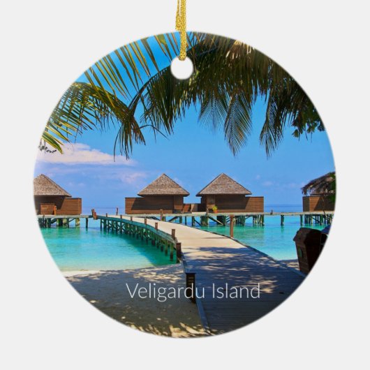 Veligardu Island, Maldiven Keramisch Ornament (Achterkant)