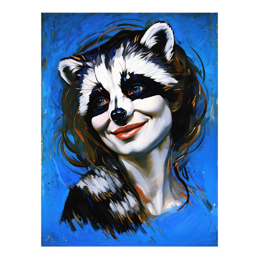 "Velka Teyani" fluisterende wasbeer Trickster Foto Afdruk (Voorkant)