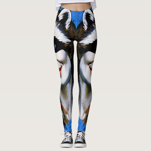 "Velka Teyani" fluisterende wasbeer Trickster Leggings (Voorkant)