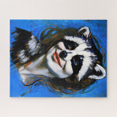 "Velka Teyani" fluisterende wasbeer Trickster Legpuzzel (Horizontaal)