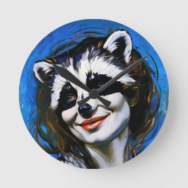 "Velka Teyani" fluisterende wasbeer Trickster Ronde Klok