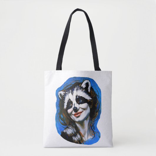 "Velka Teyani" fluisterende wasbeer Trickster Tote Bag (Voorkant)