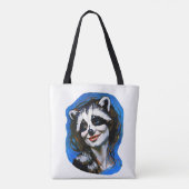 "Velka Teyani" fluisterende wasbeer Trickster Tote Bag (Achterkant)