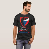Velke Mezirici Tsjechische Republiek hartkloppings T-shirt (Voorkant volledig)