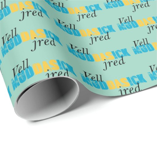 Vell Muddasick Jred verpakkingspapier gecondenseer Cadeaupapier (Rol Hoek)