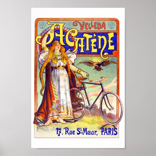 Velleda Acatene Bicycle Poster (Voorkant)