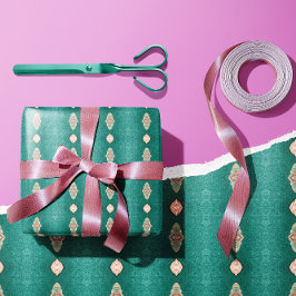  vellen en Blauwgroen papierwikkelset