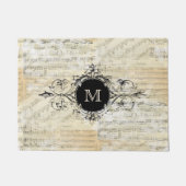  vellen muziekmonogram deurmat (Voorkant)
