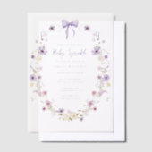 Vellum Baby Sprinkle Wildflower Invitation Overlay Vellum Uitnodigingen (Offset)