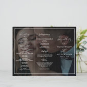 Vellum Black & White Photo Wedding Ceremony (Staand voorkant)