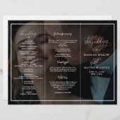 Vellum Black & White Photo Wedding Ceremony (Voorkant / Achterkant)