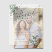 Vellum Budget Boho Eucalyptus Handtekening verloof Vellum Uitnodigingen (Offset (Koppel))