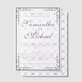 Vellum Classic Kerkbruiloft Vellum Uitnodigingen (Offset (Uitnodiging))