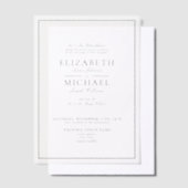 Vellum Elegant Black Classic Script Wedding Uitnodigingen (Offset)