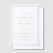 Vellum Elegant Black Classic Script Wedding Vellum Uitnodigingen (Offset)