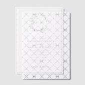 Vellum Elegant Black Leafy Crest Monogram Huwelijk Vellum Uitnodigingen (Offset (Uitnodiging))