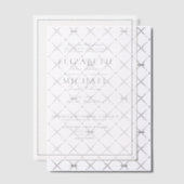 Vellum Elegant Navy Blue Classic Script Wedding Vellum Uitnodigingen (Offset (Uitnodiging))
