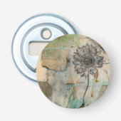 Vellum Floral I Button Flesopener (Voorkant)