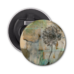 Vellum Floral I Button Flesopener