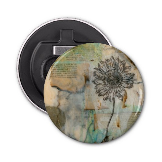 Vellum Floral I Button Flesopener (Voorkant)