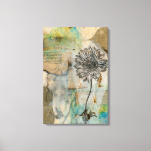 Vellum Floral I Canvas Afdruk