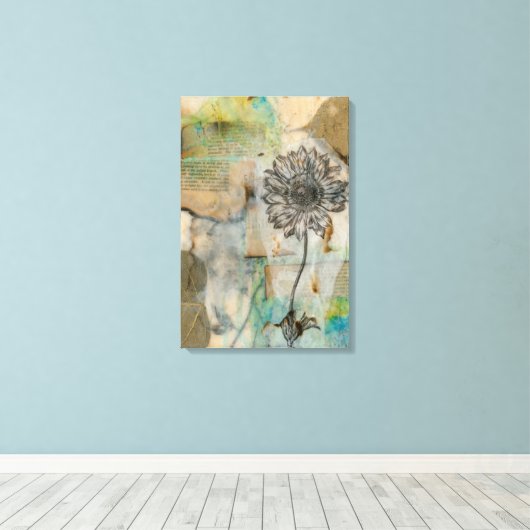 Vellum Floral I Canvas Afdruk (Insitu (Houten vloer))