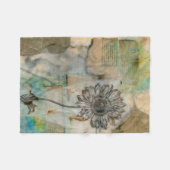 Vellum Floral I Fleece Deken (Voorkant (Horizontaal))