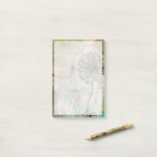 Vellum Floral I Post-it® Notes (Op bureau)