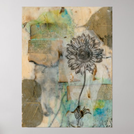Vellum Floral I Poster (Voorkant)