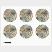 Vellum Floral I Ronde Sticker (Vel)