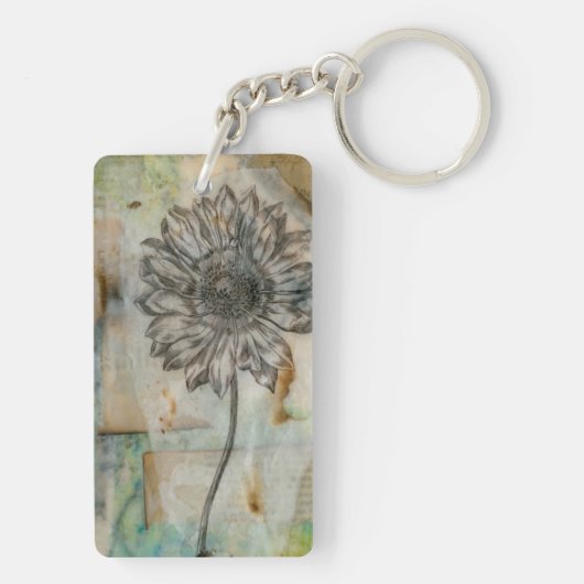 Vellum Floral I Sleutelhanger (achterkant)