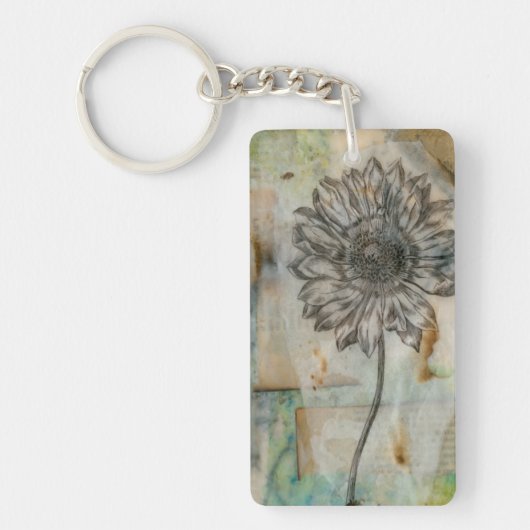 Vellum Floral I Sleutelhanger (Voorkant)