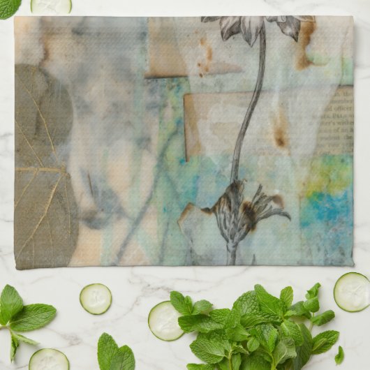 Vellum Floral I Theedoek (Gevouwen)