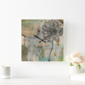 Vellum Floral I Vierkante Klok (Huis)