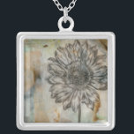 Vellum Floral I Zilver Vergulden Ketting<br><div class="desc">Floral</div>