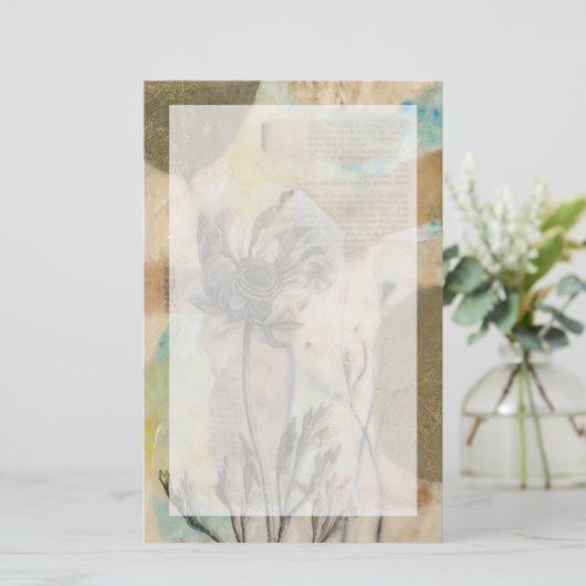Vellum Floral II Briefpapier (Staand voorkant)