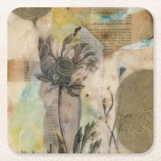 Vellum Floral II Kartonnen Onderzetters (Voorkant)