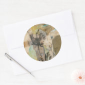 Vellum Floral II Ronde Sticker (Envelop)