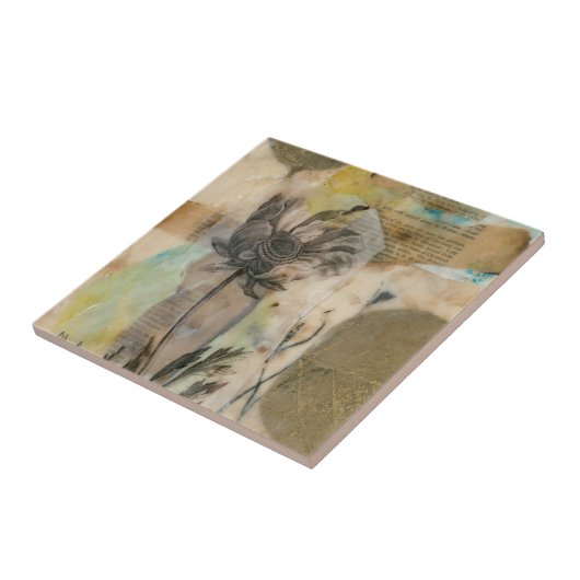 Vellum Floral II Tegeltje (Zijkant)