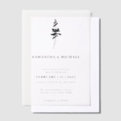 Vellum Forest Pine Tree Indie Rustic Uitnodigingen (Offset)