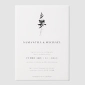 Vellum Forest Pine Tree Indie Rustic Vellum Uitnodigingen (Voorkant)