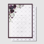 Vellum Formal Plum Paarse Bloemen Waterverf Script Vellum Uitnodigingen (Offset (Uitnodiging))