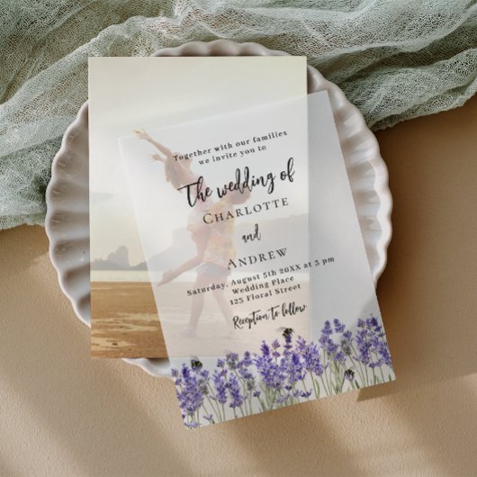 Vellum foto bruiloft achtergrond kaart