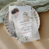 Vellum foto bruiloft achtergrond kaart