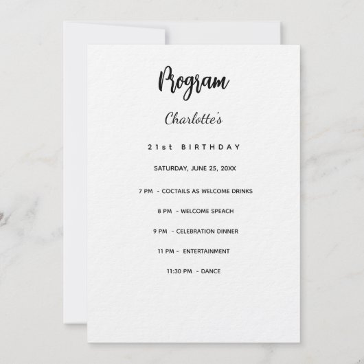 Vellum fotoprogramma verjaardag achtergrond kaart (Achterkant)